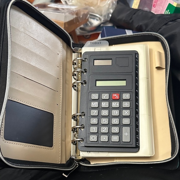Other - Teal and Beige Planner with Calculator